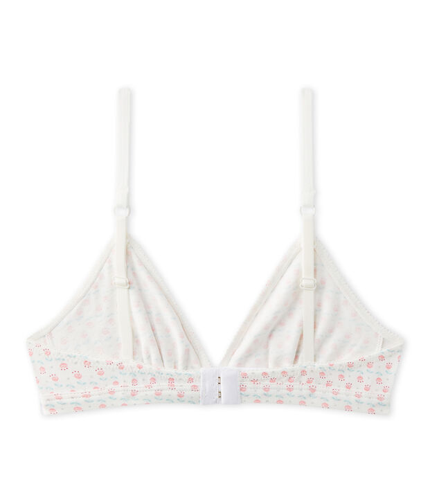 M&auml;dchen-Triangel-BH mit Print weiss/vielfarbig