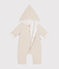 Langer wattierter Baby-Overall aus Baumwolle mit Kapuze beige MONTELIMAR CHINE