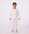 Kinder-Pyjama aus Molton mit Blumenmotiv weiss/vielfarbig