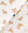 Babyschlafsack aus Nicki mit Leoparden-Motiv TOG-Wert 3 weiss MARSHMALLOW/weiss MULTICO