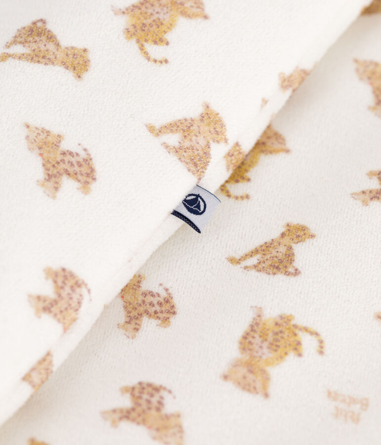 Babyschlafsack aus Nicki mit Leoparden-Motiv TOG-Wert 3 weiss/vielfarbig