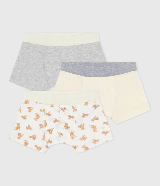 Set Kinder-Boxershorts aus Baumwolle mit überzogenem Bund und Leoparden-Motiv variante 1