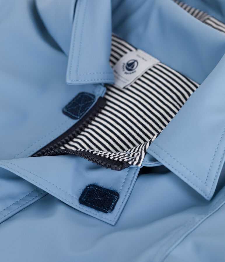 Ikonische einfarbige Baby-Regenjacke blau
