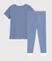 Kinderpyjama aus Baumwolle mit blauem Milleraies-Design für Jungen blau SURF/weiss MARSHMALLOW