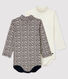 Set mit 2 langen Baby-Bodys für Mädchen