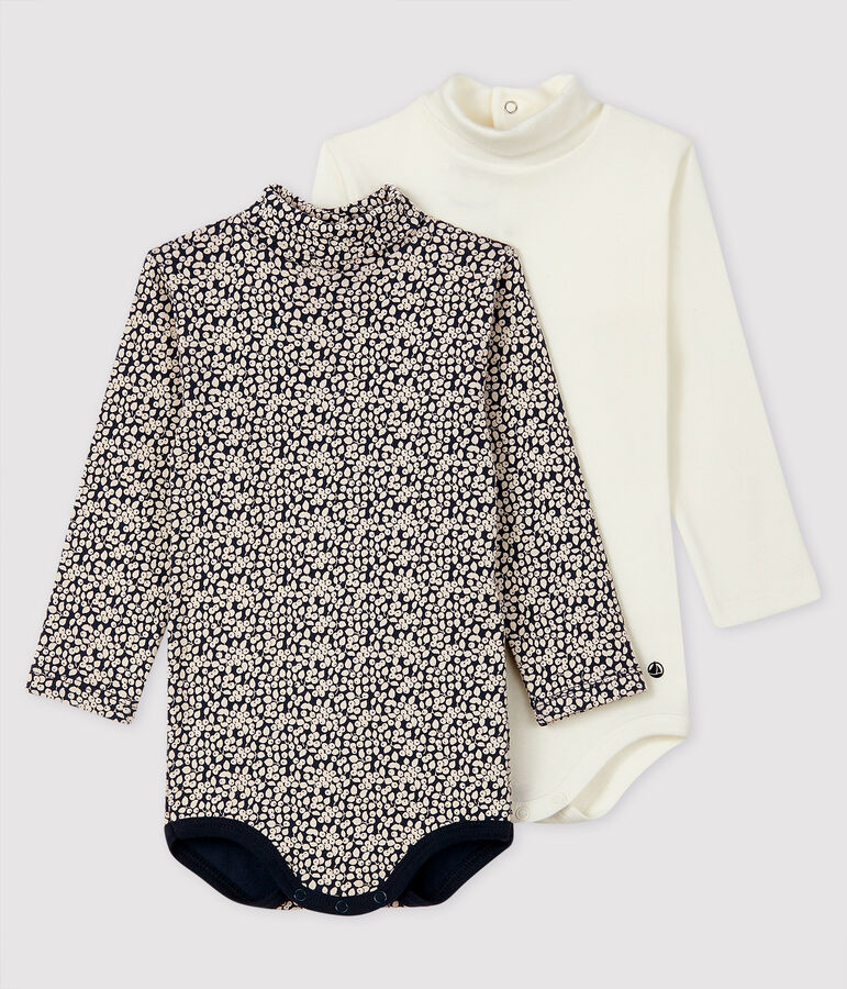 Set mit 2 langen Baby-Bodys f&uuml;r M&auml;dchen vielfarbig