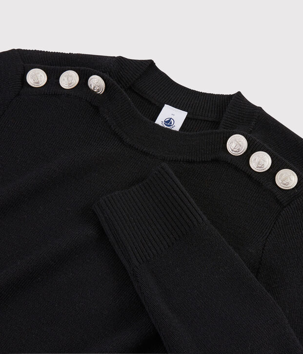 Damenpullover aus Wolle schwarz