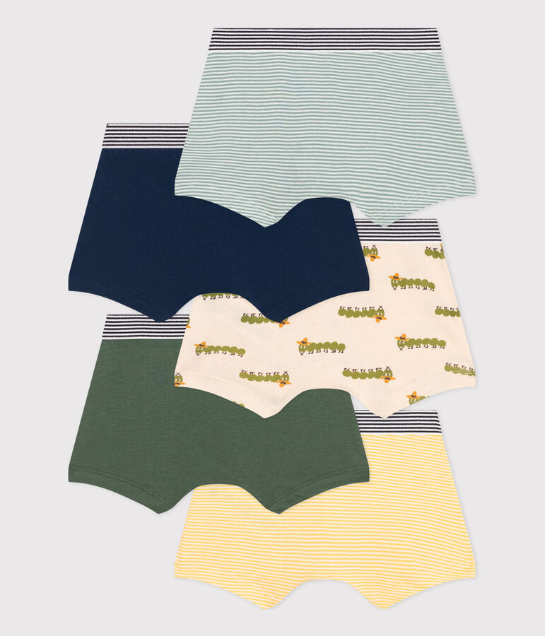 5er-Set Kinder-Boxershorts mit Tausendf&uuml;&szlig;ler-Motiv aus Baumwolle vielfarbig