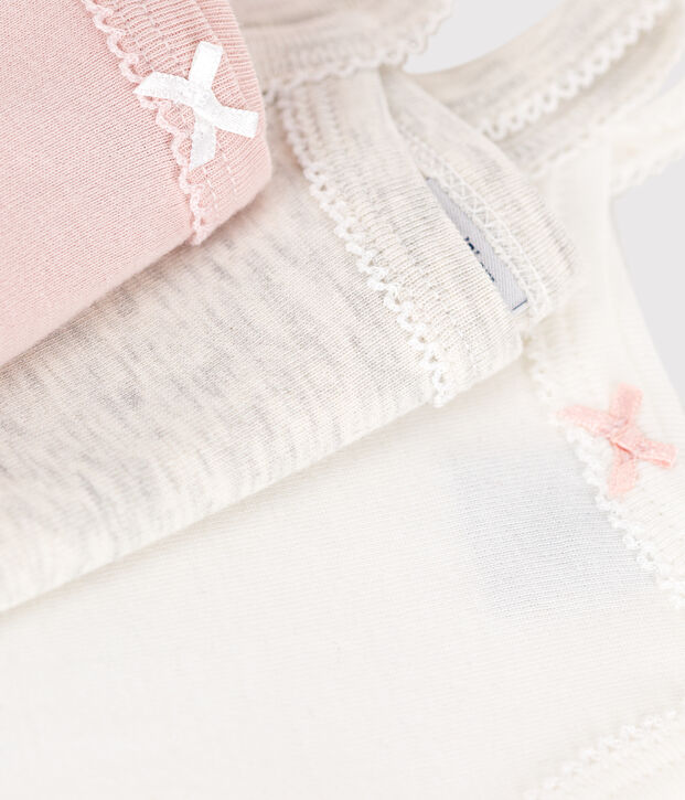 3er-Set Baby-Tr&auml;gerbodys aus einfarbiger Baumwolle vielfarbig