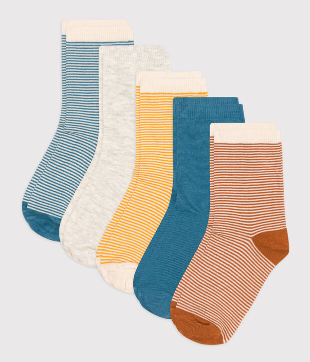5er-Set Kindersocken mit Ringelstreifen vielfarbig