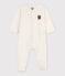 Baby-Strampler aus Nicki mit Fuchsmotiv weiss MARSHMALLOW