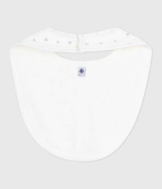 Lätzchen für Neugeborene aus bedruckter Baumwolle blau MARSHMALLOW/weiss GOMME