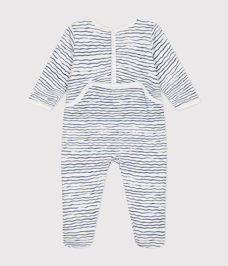 Dors bien en velours b&eacute;b&eacute; weiss/blau