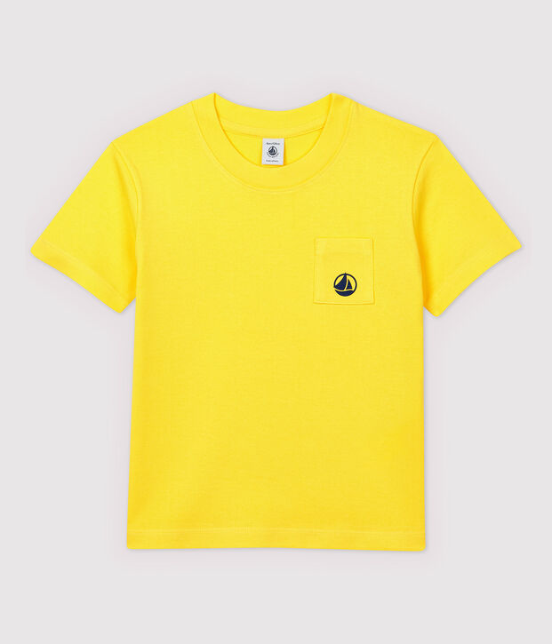 Kurz&auml;rmeliges Kinder-T-Shirt aus Jersey f&uuml;r Jungen gelb