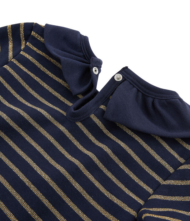 Kinder-T-Shirt Jersey f&uuml;r M&auml;dchen blau/gelb