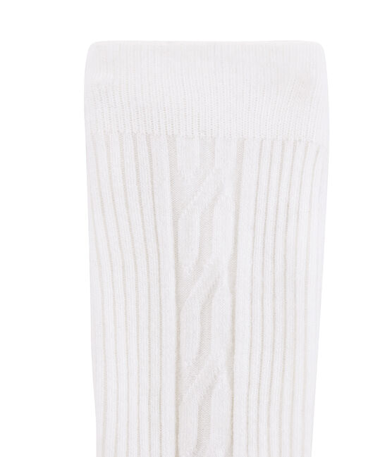 Warme Kinder-Strumpfhose für Mädchen weiss MARSHMALLOW