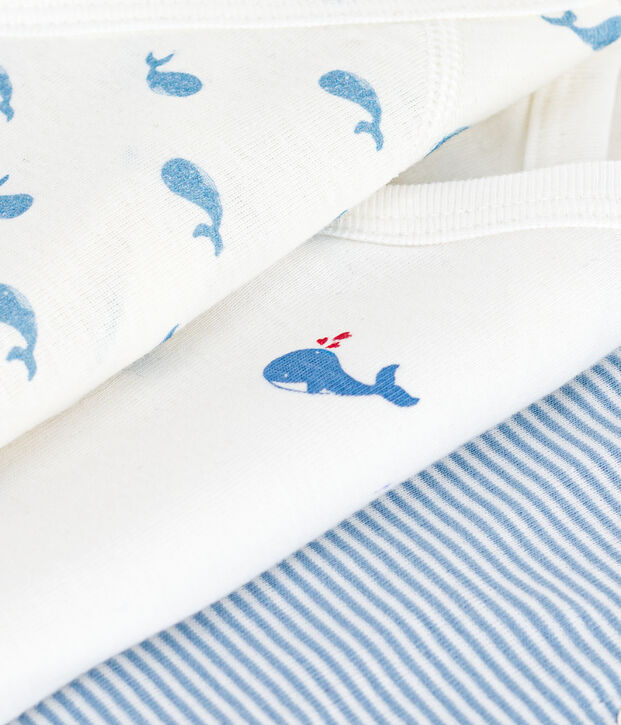 Set kurz&auml;rmeliger Wickelbodys aus bedruckter Baumwolle vielfarbig