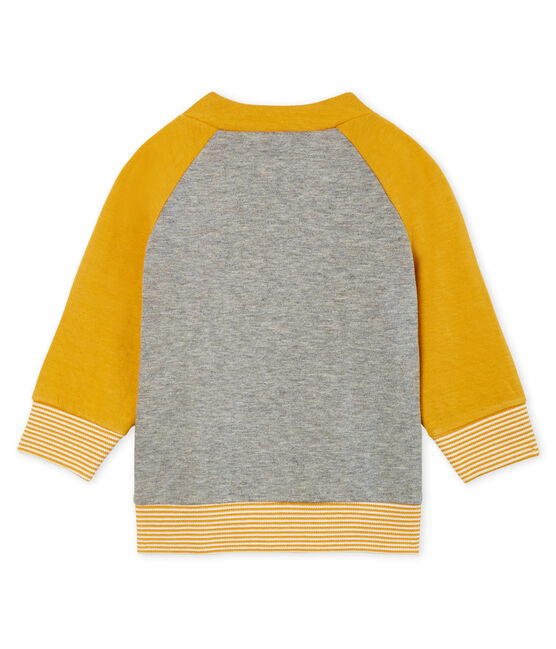 Baby-Cardigan aus Doppeljersey mit Reißverschluss für Jungen grau SUBWAY/gelb BOUDOR CN