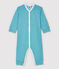 Strampler aus Baumwolle und Lyocell, mit Streifen-Design blau MIROIR/weiss MARSHMALLOW