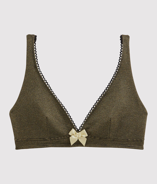 Triangel-BH f&uuml;r Damen schwarz/gelb