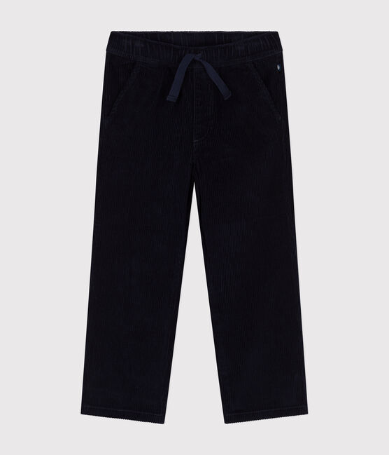 Kinder-Hose mit geradem Schnitt aus Fein-Cord für Jungen blau SMOKING
