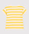 Gestreiftes Jungen-T-Shirt aus geflammtem Jersey gelb NECTAR/ AVALANCHE