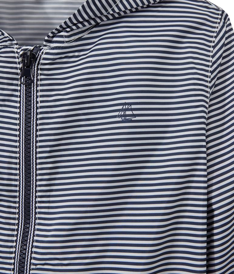 Winddichte Kinderjacke Unisex blau/weiss