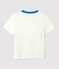 Kurzärmeliges Baby-T-Shirt aus Baumwolle mit Matrosenmotiv weiss MARSHMALLOW