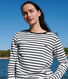 Langärmeliges Damen-Streifenshirt "Marinière" aus Baumwolle