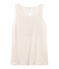 Schillerndes damen tanktop aus leinen weiss MARSHMALLOW/rosa COPPER