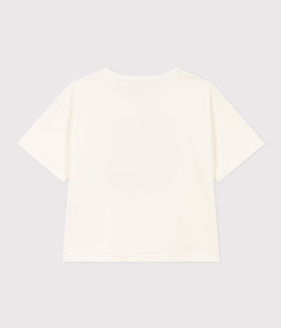 T-Shirt LE BOXY aus Baumwolle für Damen weiss MARSHMALLOW