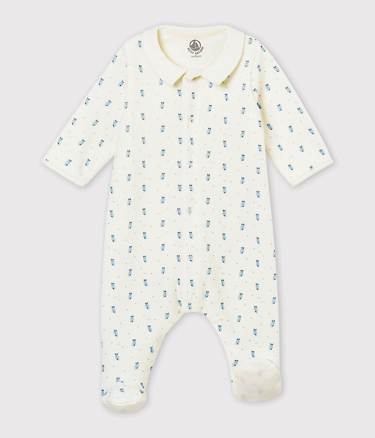 Baby Jungen Bodyjama aus Baumwoll Nicki mit Print weiss/vielfarbig