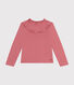 Langärmeliges Kinder-T-Shirt aus Rippstrick für Mädchen