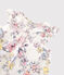 Kurzärmeliges Kinder-Bluse aus Popeline für Mädchen weiss MARSHMALLOW/weiss MULTICO