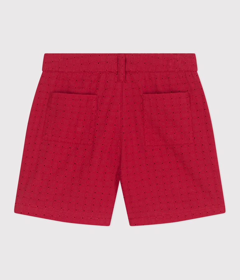 Kinder-Shorts aus Baumwolle rot