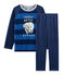 Samt-Pyjama für kleine Jungen blau MEDIEVAL/blau MAJOR