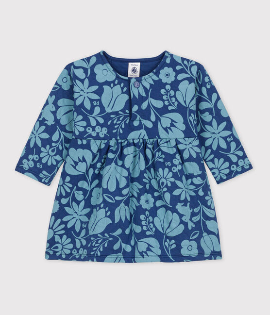 Bedrucktes langärmeliges Babykleid aus gestepptem Doppeljersey CREPUSCULE/ ROVER