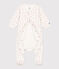 Baby-Bodyjama aus Doppeljersey mit Blumen weiss MARSHMALLOW/weiss MULTICO