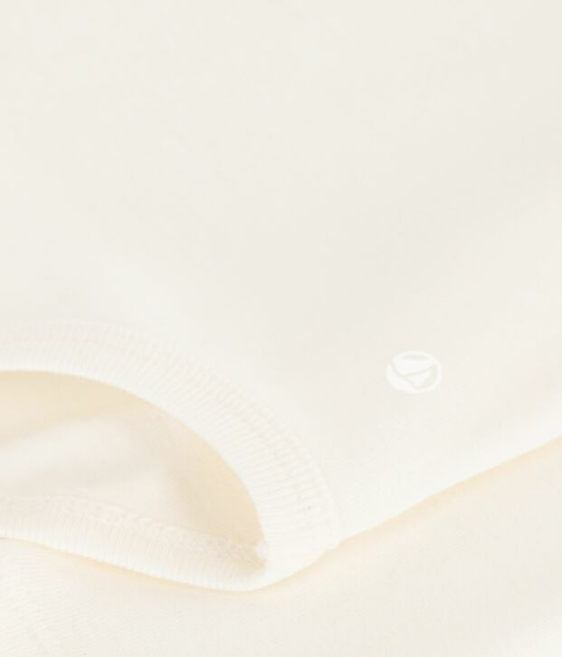 Baby-Body mit Rollkragen aus einfarbiger Baumwolle MILK