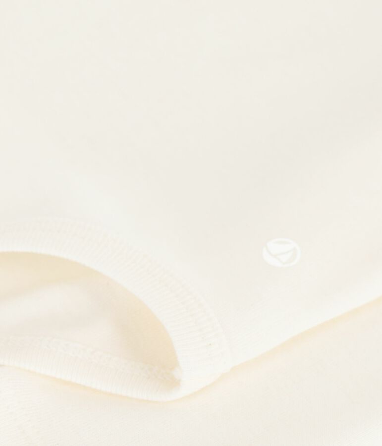 Baby-Body mit Rollkragen aus einfarbiger Baumwolle naturfarben