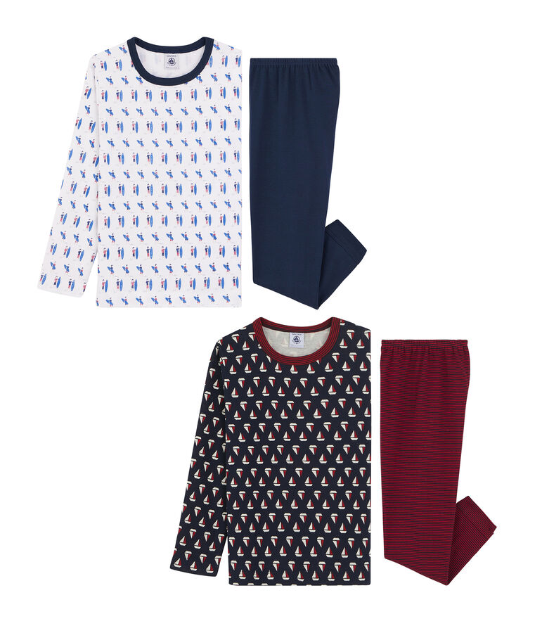 2er-Set Rippstrick-Pyjamas f&uuml;r kleine M&auml;dchen variante 1