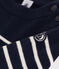 Pullover aus Wolle und Baumwolle für Kinder Mädchen/Jungen blau SMOKING/weiss MARSHMALLOW