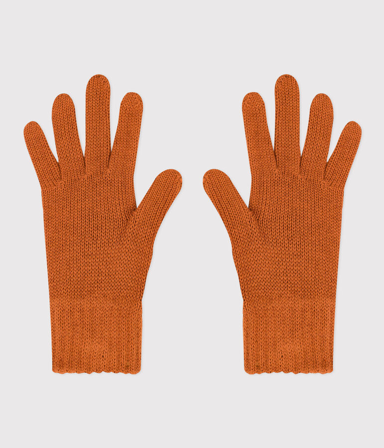 Handschuhe aus Strick f&uuml;r Jungen und M&auml;dchen braun