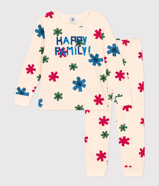 Kinderpyjama aus Molton mit Sternenmotiv weiss AVALANCHE/ MULTICO