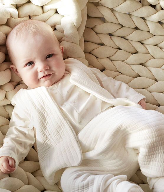 3-teiliges Baby-Set aus Doppeljersey weiss MARSHMALLOW