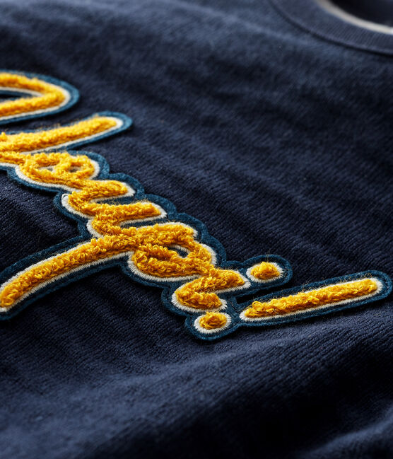Baby-Sweatshirt aus Doppeljersey für Jungen blau SMOKING