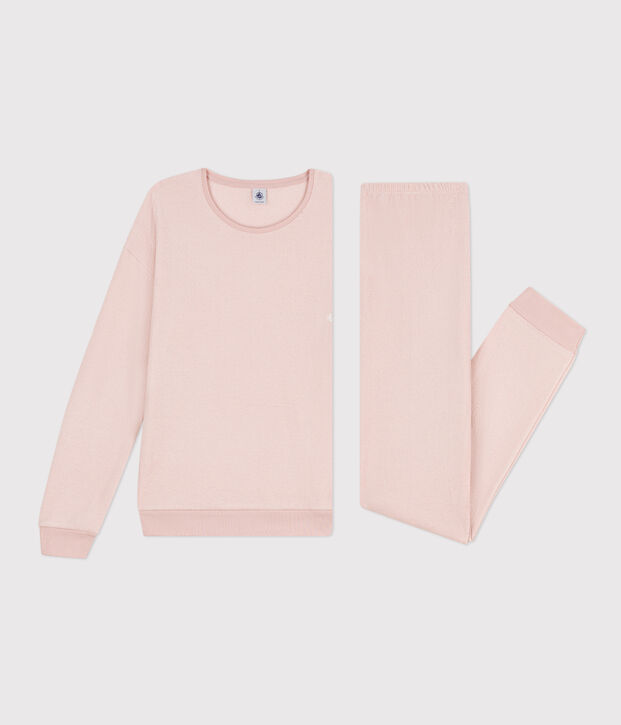 Pyjama aus Frottee f&uuml;r Damen rosa