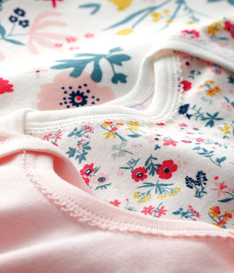 3er-Set lang&auml;rmlige Baby-Bodys f&uuml;r M&auml;dchen vielfarbig