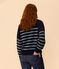 Damenpullover aus Wolle mit Matrosenmuster SMOKING/ AZUL