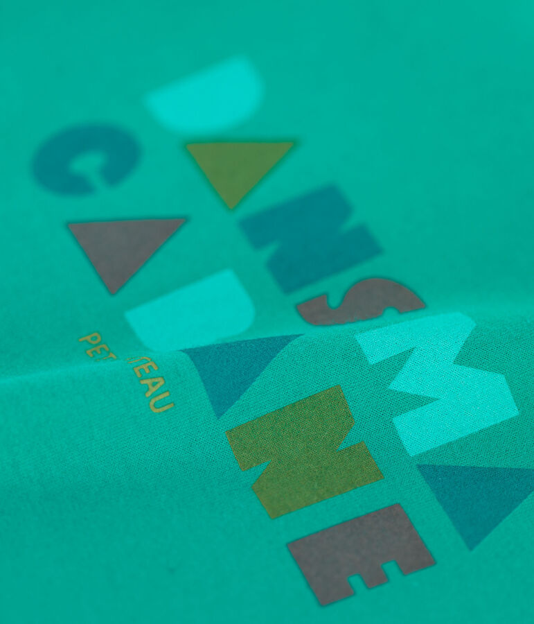 Kurz&auml;rmeliges T-Shirt aus Baumwolle f&uuml;r Jungen gr&uuml;n GAZON